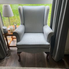 Blue and White striped chair