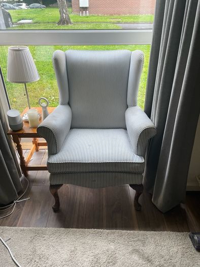 Blue and White striped chair