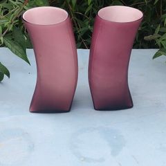 Pair of vintage Amethyst designer vases