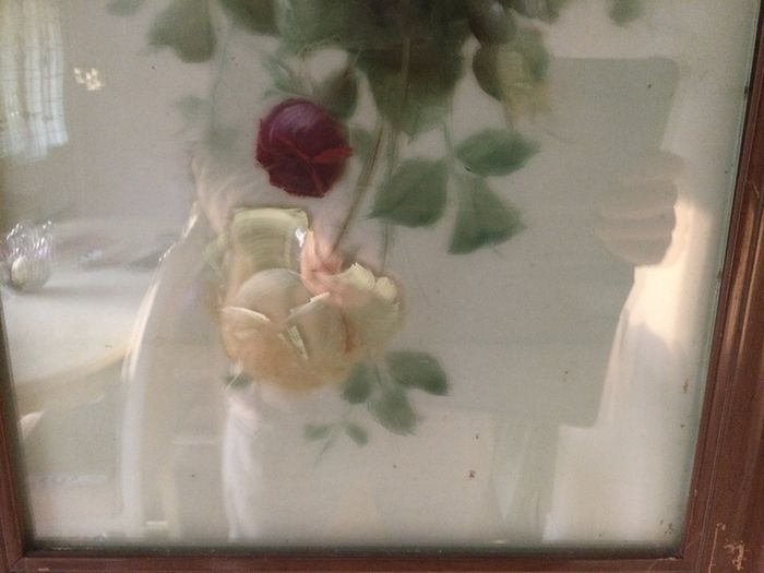 Art Reverse Oil on Glass X 2 .