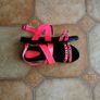 Neon Pink Sandals size 6 - excellent for holidays Image 2