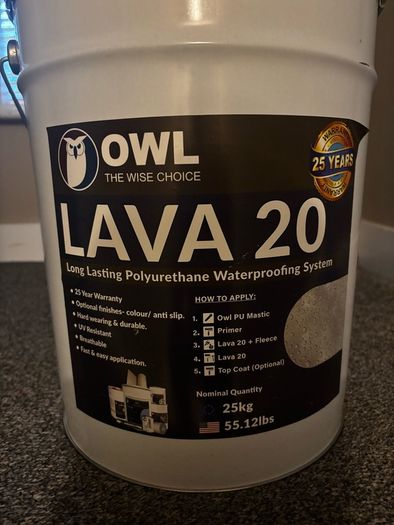 Owl Lava 20 Liquid Rubber Waterproofing mini Kit for 10sqm