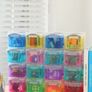 16x0.14 Litre Plastic Storage Box Organiser Clear & Assorted Image 2