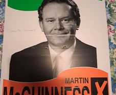 Martin McGuinness Signed Sinn Fein Election Poster Politics