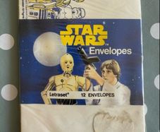 Vintage original Star Wars printed envelopes (11) with Star Wars paper sleeve NEW