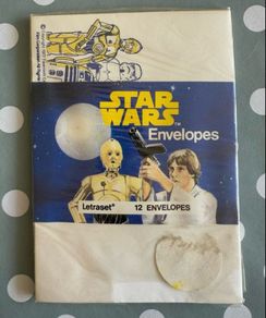 Vintage original Star Wars printed envelopes (11) with Star Wars paper sleeve NEW