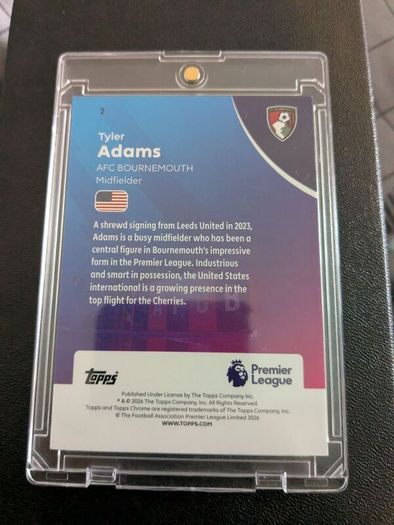 Tyler Adams Topps Chrome aquawave 75/299