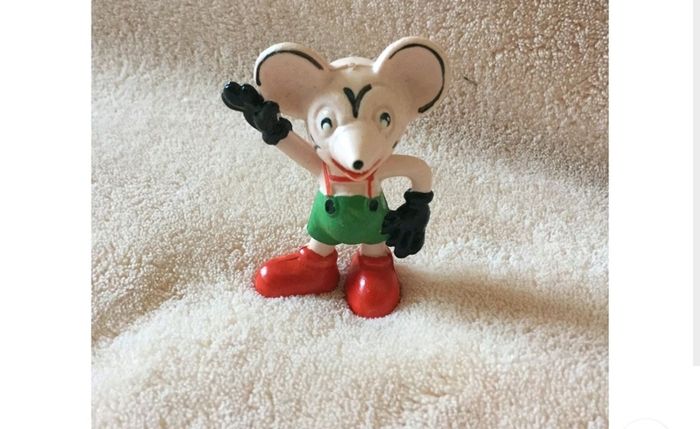 Vintage Antique Rare Old Style Mickey Mouse Figurine