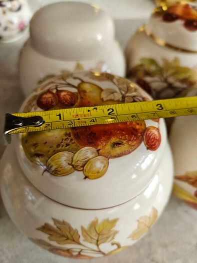 Set of stunning vintage lidded jars