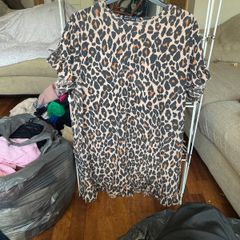Top or short dress dress Leopard print sz 18