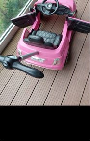 fiat 500  pink car toddler toy push car stroller