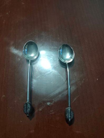 2 sterling silver coffee spoons