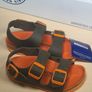 Birkenstock Milano Kids Sandals Desert Soil Green And Orange Size Uk 8.5 Eu 26 Brand New Boxed Image 2
