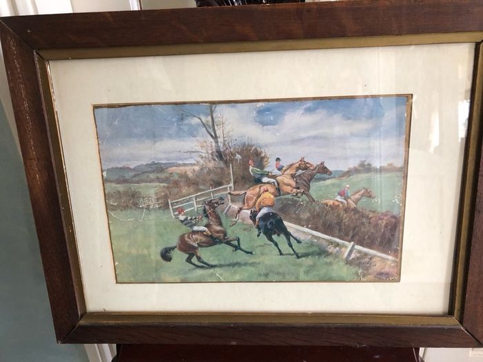 Horse racing print
