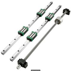 HGR20-1700mm Linear Guide Rail Kit Slide Rail with 1Pcs RM1605-1700mm Ballscrew with BF12/BK12 Kit Linear Slide Rail Guide Rail Square For DIY CNC Routers Lathes Mills