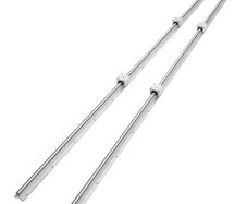 Linear Guide Rail Set, SBR20 1800mm, 2 PCS 70.9 in/1800 mm SBR20 Guide Rails and 4 PCS SBR20UU Slide Blocks, Linear Rails and Bearings Kit for Automated Machines DIY Project CNC Router Machines