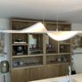 Stunning white fabric large pendant light Image 2