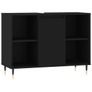Bathroom Cabinet Black 80x33x60 cm Engineered Wood Image 2