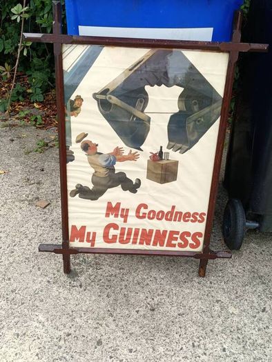 Original 1938 John Gilroy Guinness Poster in Oak Art Deco Frame