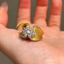 Crystal Statement Gold Tone Ring Image 7