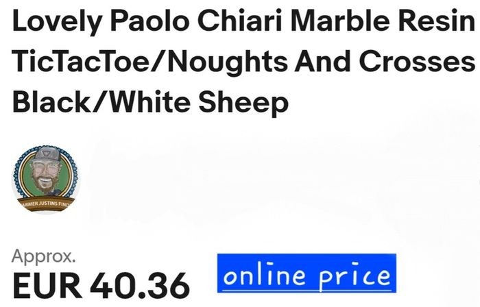 Noughts & Crosses Ceramic Sheep