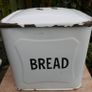 Vintage 1940's enamel bread bin. Image 3
