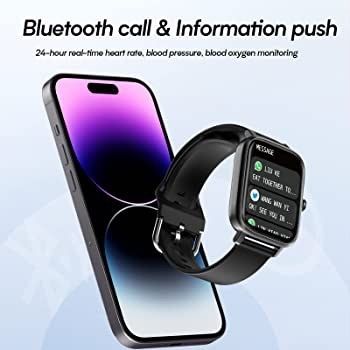 Smart Watch, 1.69" Ultra Retina Screen Fitness Tracker, All-day Heart Rate and Blood Oxygen Monitoring, Over 110+Sport Modes with IP67 Waterproof, 12mm Ultra-Thin Alloy Body for iOS Android (FREE POSTAGE)