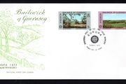 1977 Guernsey Europa Landscapes Commemorative Stamps Addressed First Day Cover (FDC)