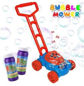 Outdoor Toys for 3 4 5 6 Years Old Kids Gifts, Bubble Machine Toys for Boys Girls, Bubble Lawn Mower with 8oz Bubble Solution, Bubble Blower for Kids Toddlers