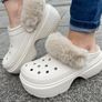 Beige Crocs Stomp Clogs Fuzz Lined Size UK 6-7/EU 39-40With Tags Image 2