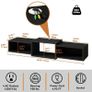 Floating TV Stand Wall Mounted,Wood TV Cabinet Media Console Shelf,Floating TV Unit for Under TV Storage for Living Room Bedroom Office,Black Image 6