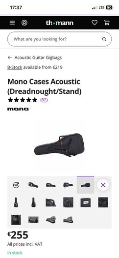 Mono acoustic guitar bag case