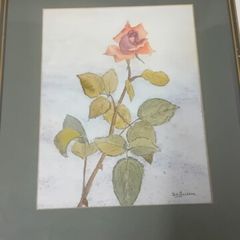 Original Una Gillespie Fliral Watercolour Painting