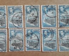 STAMPS - Lot of 10 - Ceylon