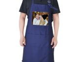 Personalised Adult Apron With Pocket - Blue color
