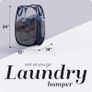 Deluxe Pop-up Laundry Basket 14 x 24 inch Navy - Brand New Image 2