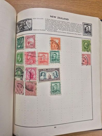 stamp album with stamps of the world