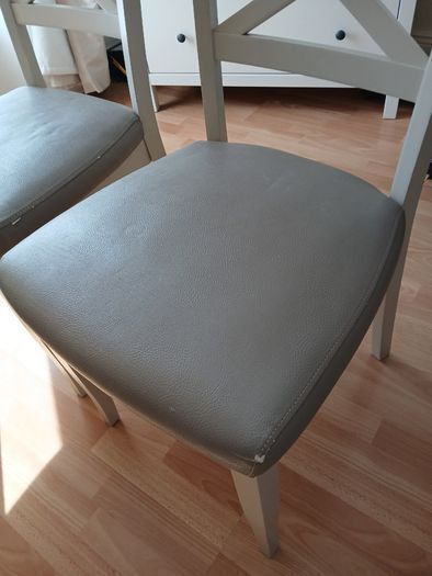 2 x Dining chairs EZ Living dining chairs Bentley Designs Montreux leather seat 20e  for one chair