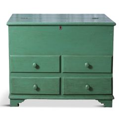 A Green Painted Pinewood Marriage Ches