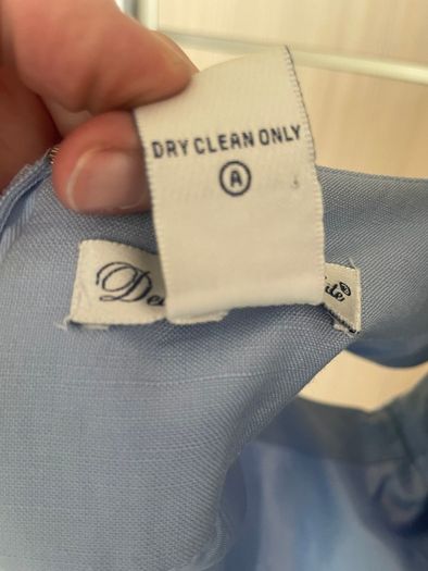 Blue Linen Blend Shift Dress