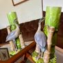 Antique Art Pottery Bretby Pottery 1890s Bamboo and Stork Large Spill Vase Image 5