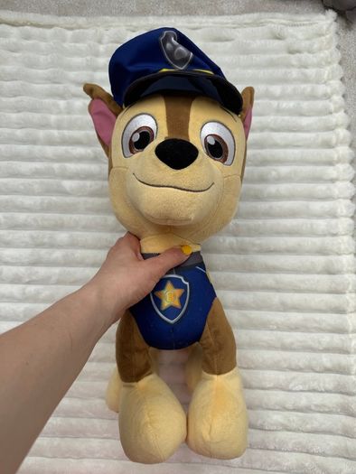 Nickelodeon Paw Patrol Chase Large approx 16" Plush Spin Master Used Please look at the pictures
