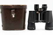 Vintage Made in Japan Field Binoculars &amp; Leather Case
