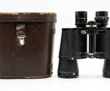 Vintage Made in Japan Field Binoculars & Leather Case