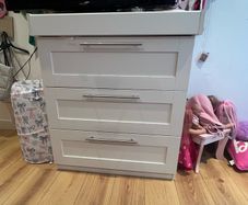 White Wardrobe + Matching Chest of Drawers