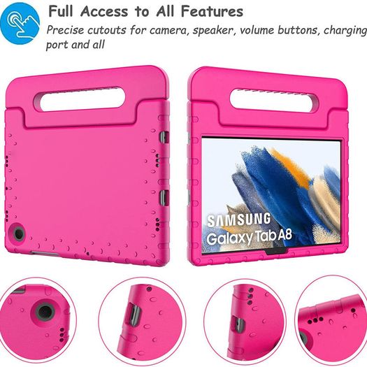 For Samsung Galaxy Tab A8 10.5 2021 Case Kids Shockproof Tablet Smart Cover EVA New Pink - FHT13SMTK1