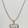 Vintage Sterling Silver Shamrock Pendant (L18" - 4,79g) Image 3