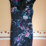 TED BAKER MARCELA black oriental floral dress midi Size 2 UK 10 Image 2