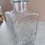 Vintage glass square decanter, vintage barware Image 7