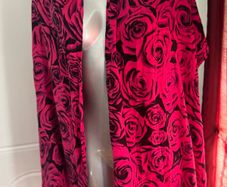 Large pink floral scarf Postage included